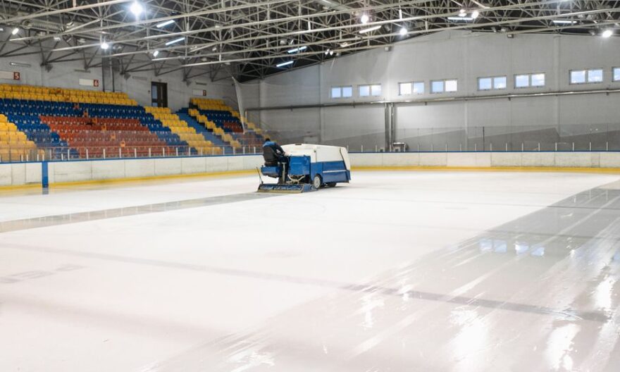 An ice resurfacer smooths the surface of an indoor ice skating rink. - Photo by Pavel Danilyuk on Pexels